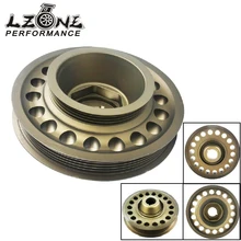 LZONE-Racing алюминиевый OEM размер легкий шкив коленчатого вала для 93-01 Honda Prelude H22 VTEC JR-CP012