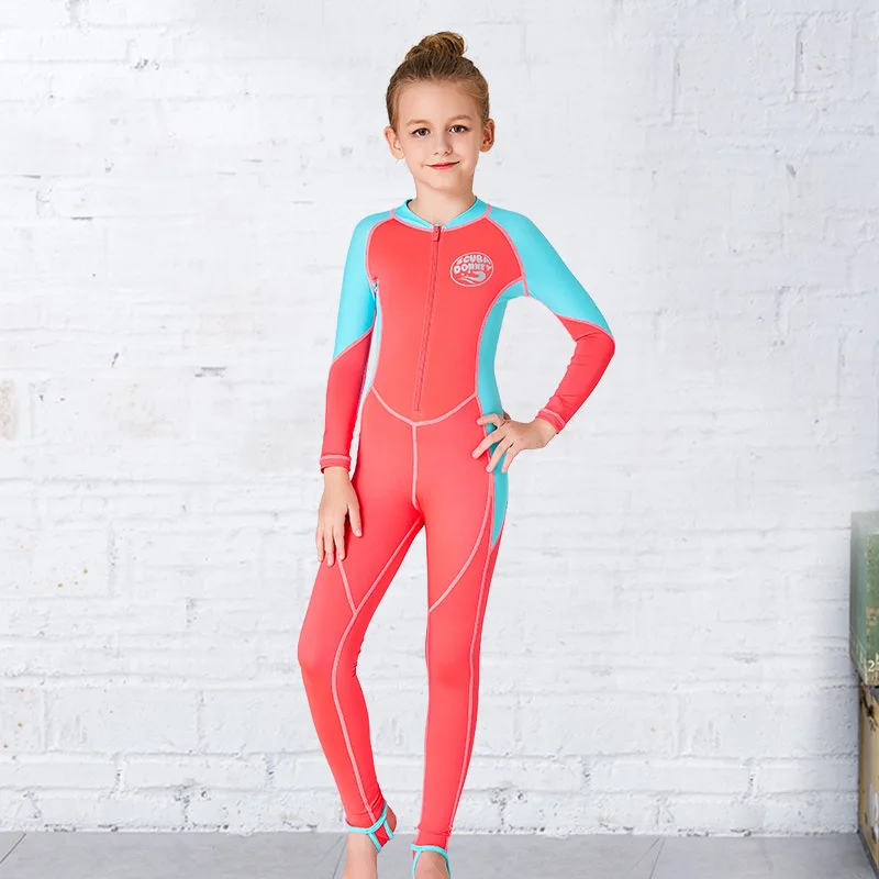 

Hisea Kids Rash surf Diving Suit Child's Jellyfish coat for girls Keep Warm Quick drying boys Wetsuit Long Sleeves UV protection