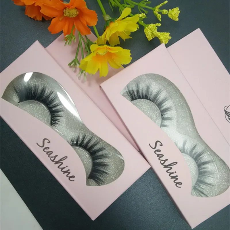 Pairs por Atacado de Seda Tira Cílios Falsos Private Label Vison Embalagens Personalizadas Frete Grátis 20 3d