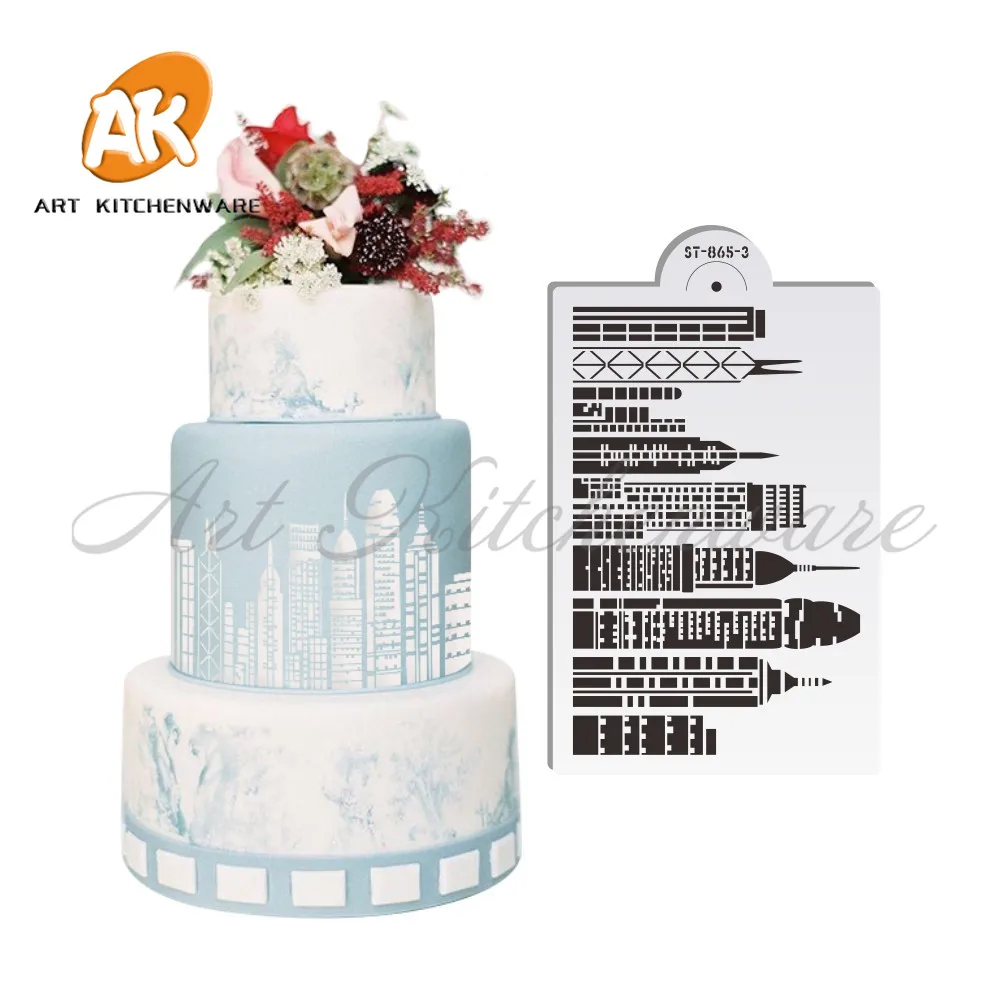 New Landmark High Rise Wedding Cake Stencil Sears Tower Cake