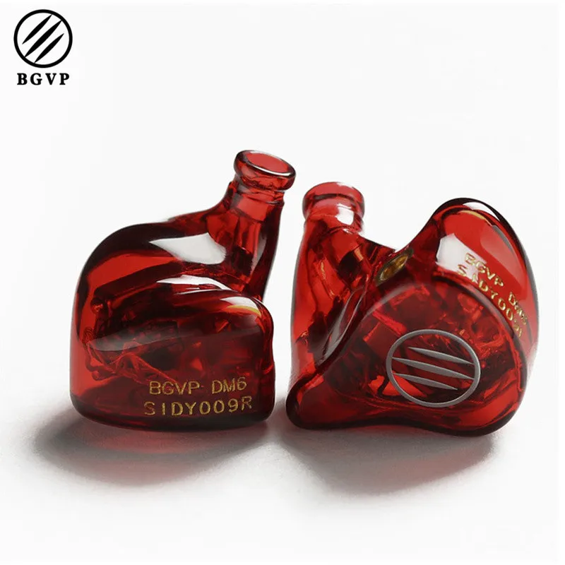 BGVP DM6 Audiophile 5BA Earphone In Ear Balanced Armature Monitor Earphones Customization Waterproof 6N 8Core HiFi Earbuds