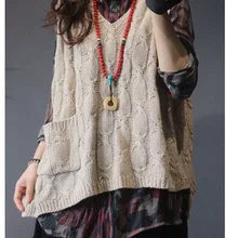 Продукт выпуска весной, дизайн, брендовый качественный шерстяной свободный женский свитер, большой ярдов жилет