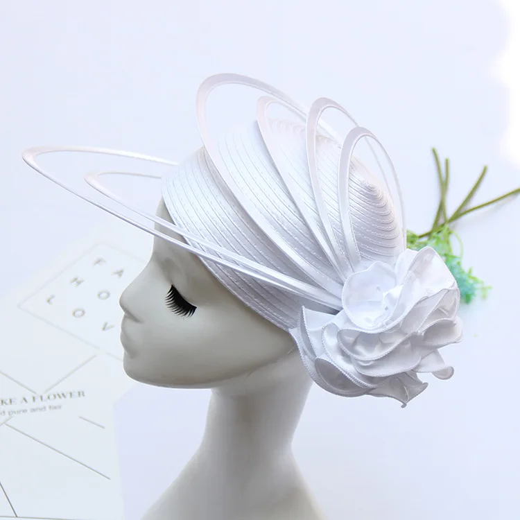 Белые/черные модные головные уборы женские головные уборы для свадьбы и особых событий шляпы винтажные Свадебные аксессуары ZM006