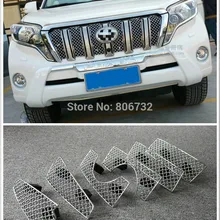 Для Toyota Prado FJ150 передняя решетка оправа с решеткой ячеистой сетки крышка