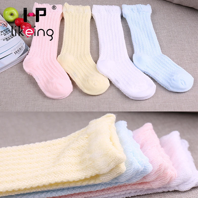 Hplikeing Hot 8 Pcs Breathable Summer Baby Socks Knee High Newborns Boy
