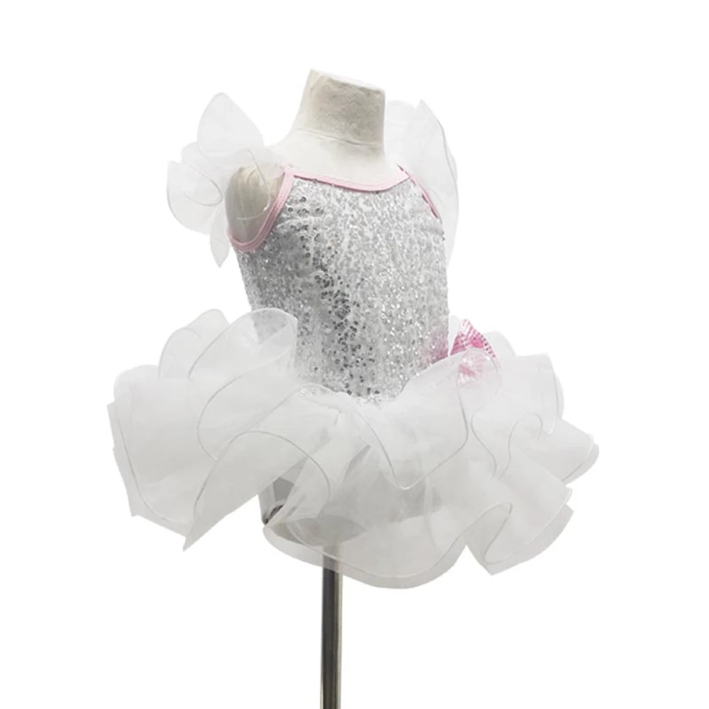 Women's White Lyrical Dance Dress Ballet Skirt For Girls Professional