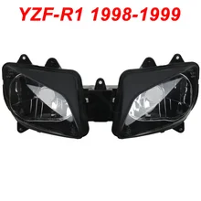 For 98-99 Yamaha YZFR1 YZF R1 YZF-R1 Motorcycle Front Headlight Head Light Lamp Headlamp Assembly CLEAR 1998 1999 For 98-99 Yamaha YZFR1 YZF R1 YZF-R1 Motorcycle Front Headlight Head Light Lamp Headlamp Assembly CLEAR 1998 1999