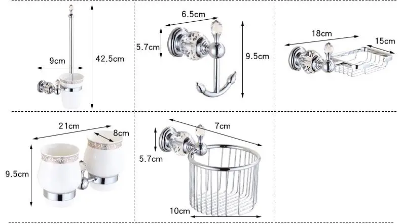 Высокое качество, набор аксессуаров для ванной комнаты из твердой латуни с хромированной отделкой, крючок для халата, держатель для бумаги, держатель для полотенец, мыльница, наборы для ванной комнаты