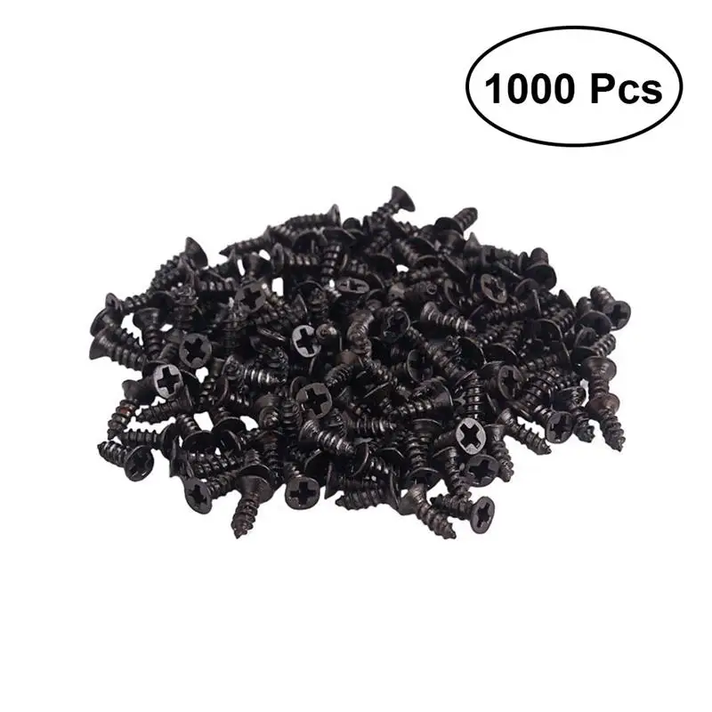 

1000Pcs Black Moon Bay Pickup Screws Guitar Humbucker Ring Mounting Screws Frame Surround Screws