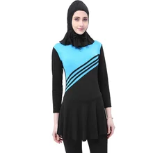 Исламский плюс размер купальный костюм хиджаб Плавание Серфинг одежда Спорт Burkinis мусульманская купальная одежда скромный полный Чехол купальный костюм плюс