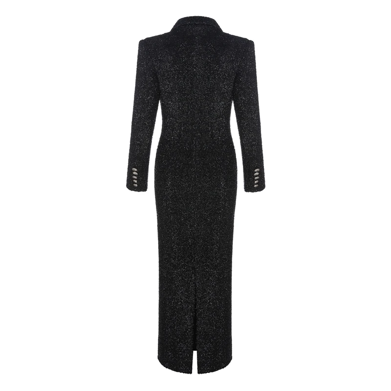 Celebrity Noir Gros Mode Long Verano Chaud Manches Automne Vestes Causal Longues Cou V Femmes Hiver À Bouton 2019 Manteaux Festa 54ZHxgqq