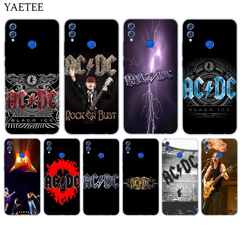 

Ac Dc Acdc Case For Huawei Honor 8X 9 10 lite 8A 7S 7C 8C Y5 Y6 Y7 Prime 2018 Pro Y9 2019 Soft Rubber Protective Cover