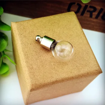 

10pcs/lot 12x25mm ball shape rice art glass vial pendant mini glass bottle pendant necklace pendant