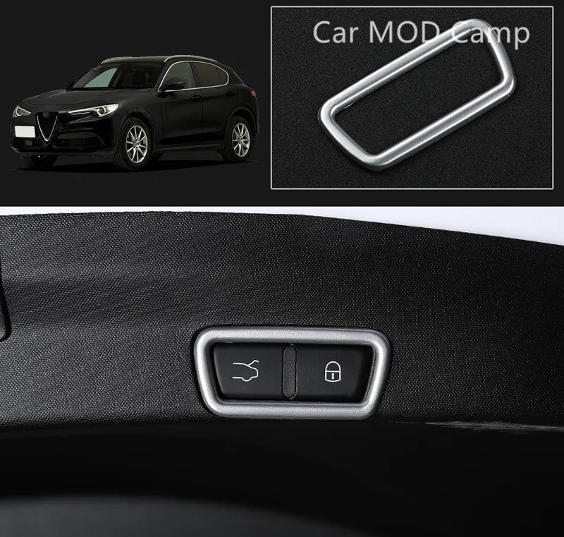 For Alfa Romeo Stelvio 2017 2018 ABS Matte Interior Rear Trunk Switch