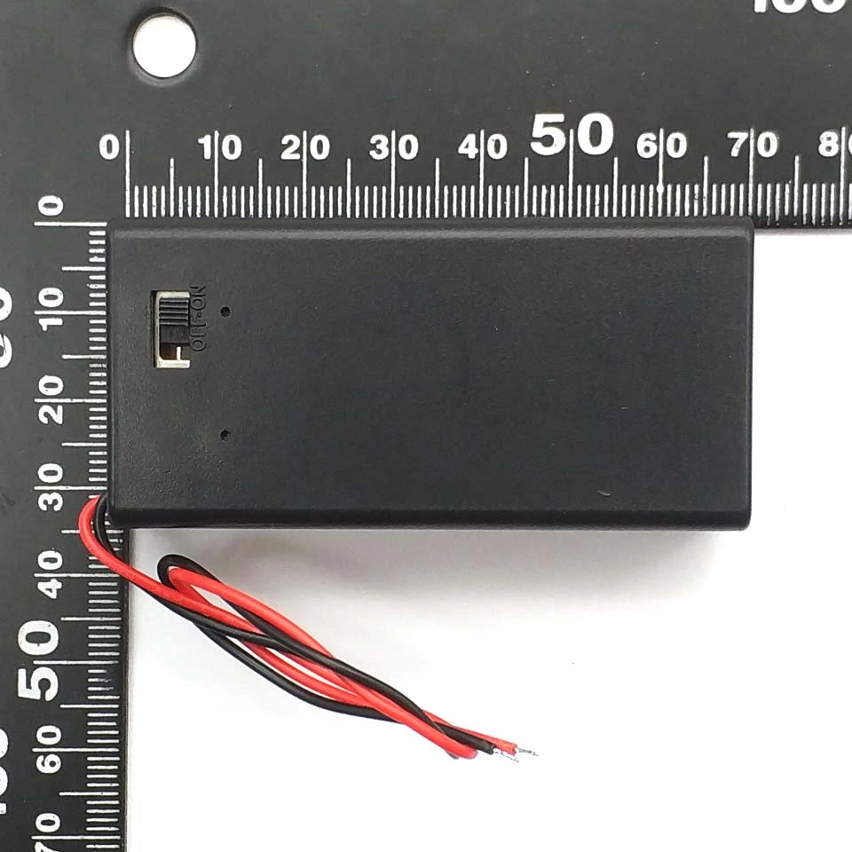 Чехол держатель для аккумулятора 9 В с проводом ВКЛ./ВЫКЛ.|battery holder box case|battery