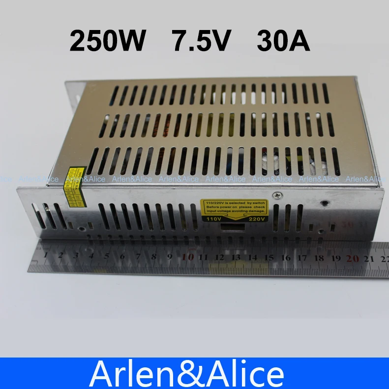 250W 7 5 V 30A одиночный выход импульсный источник питания для светодиодной полосы