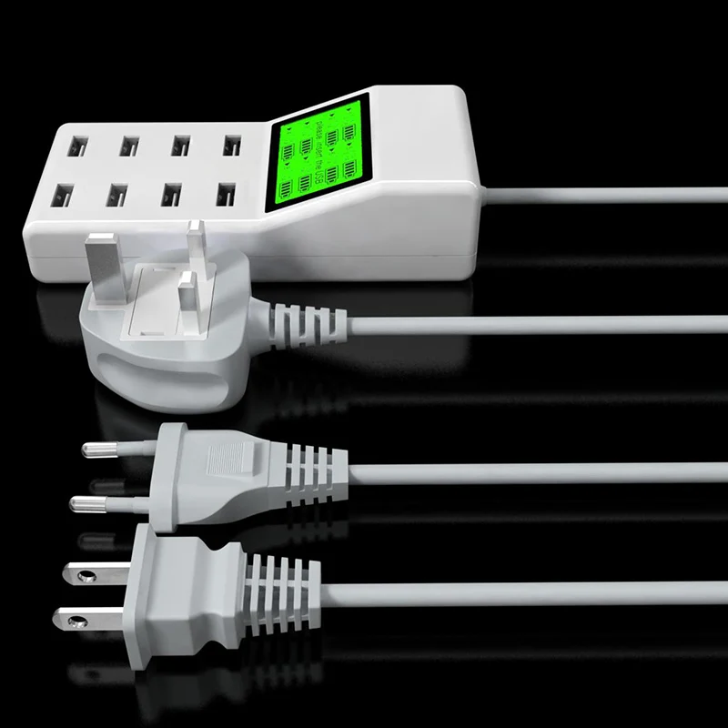 MLLSE 8 портов USB настенное зарядное устройство светодиодный дисплей экран US EU UK
