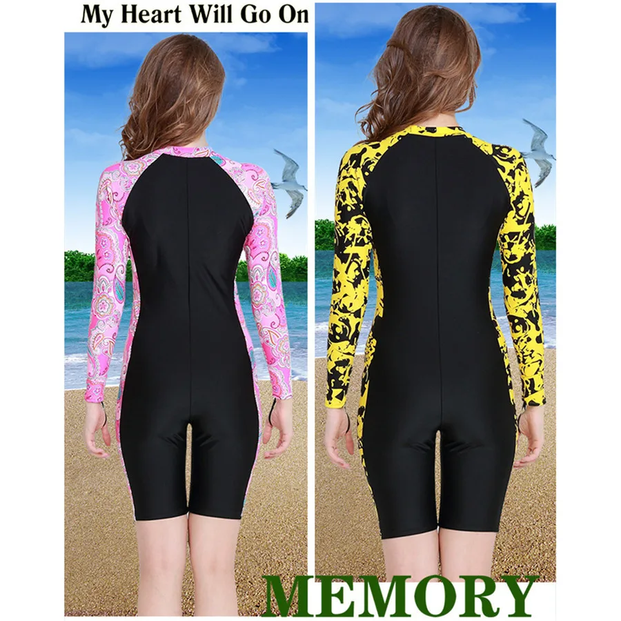 2019 women's surfwear super new diving suit summer sun protection women's sea surfing swimming suit all-in-one swimsuit  40MA4 (2)