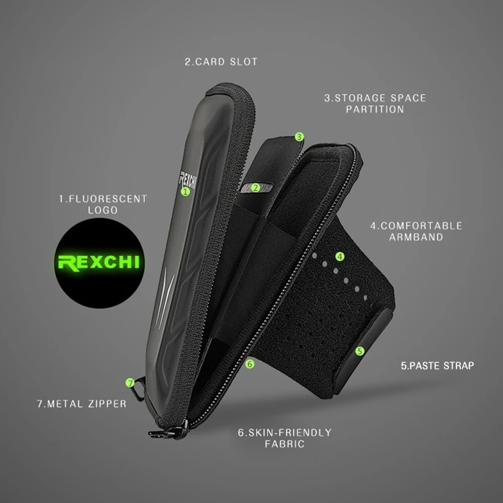 ПУ бег фитнес повязку Multi-function водостойкие руки запястье держатель 16*9*2 см 1 шт