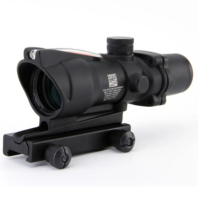 

Best Sale Real Fiber 4x32 Outdoor Hunting Red Dot Sight Illuminated Optical Fiber Riflescope with 20mm mount