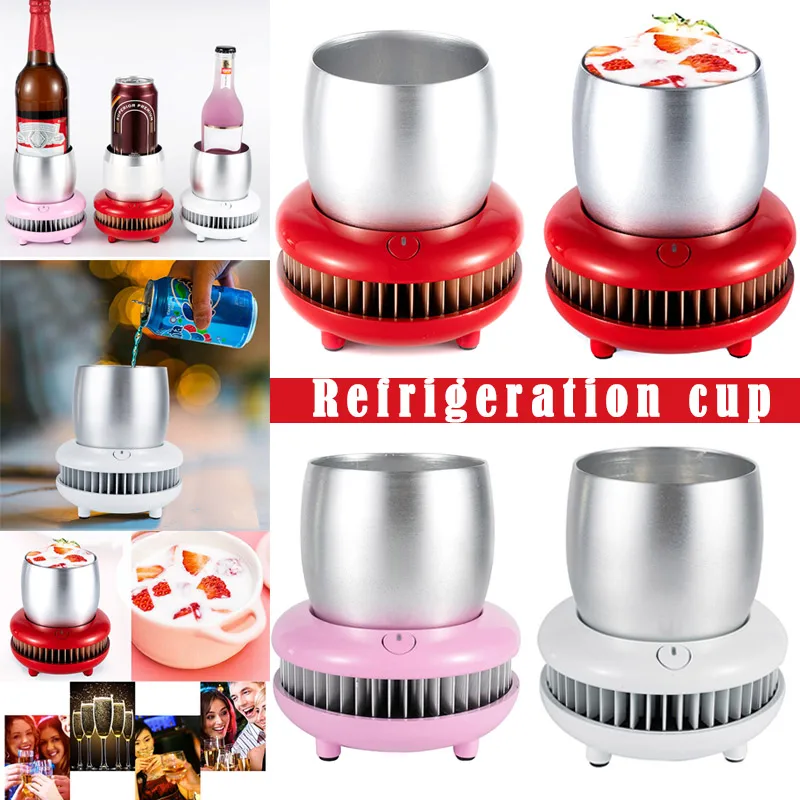 

Quick Cooling Cup Refrigeration Cooler for Car Office Cold Drink Beer Beverage Summer LBShipping
