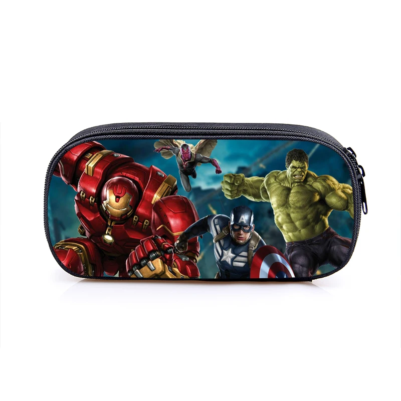 

The Avengers Iron Man Hulk Thor Boys Cartoon Pencil Case School Pouches Children Student Pen Bag Kids Purse Wallet