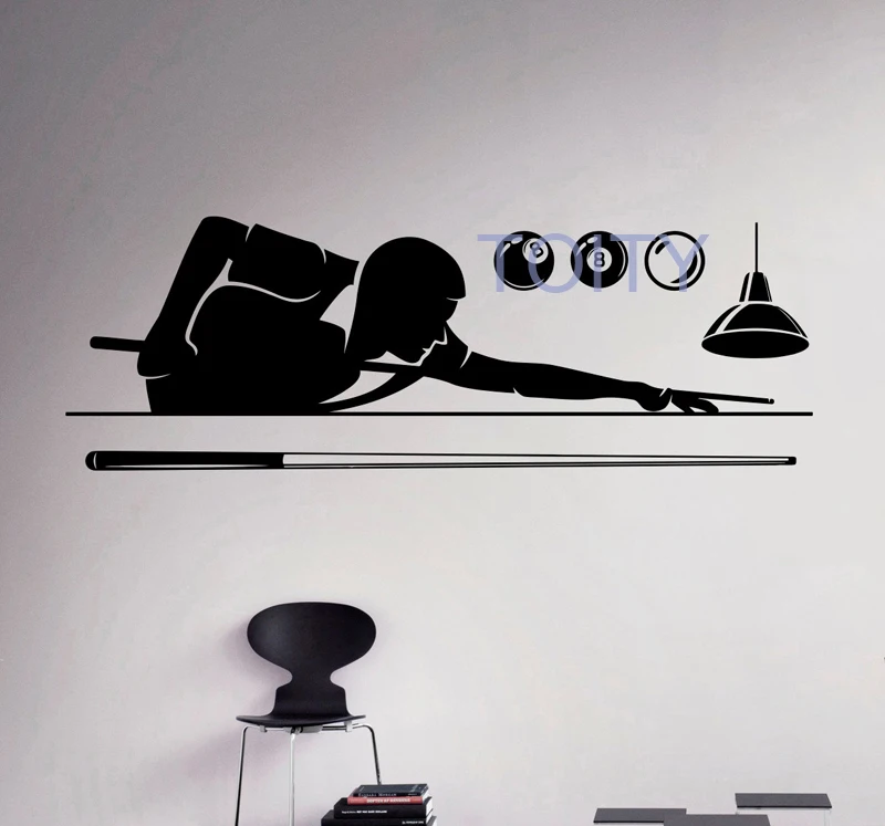 Billiard Pool Creative Sport Vinyl Wall Decal Art Decor Poolroom