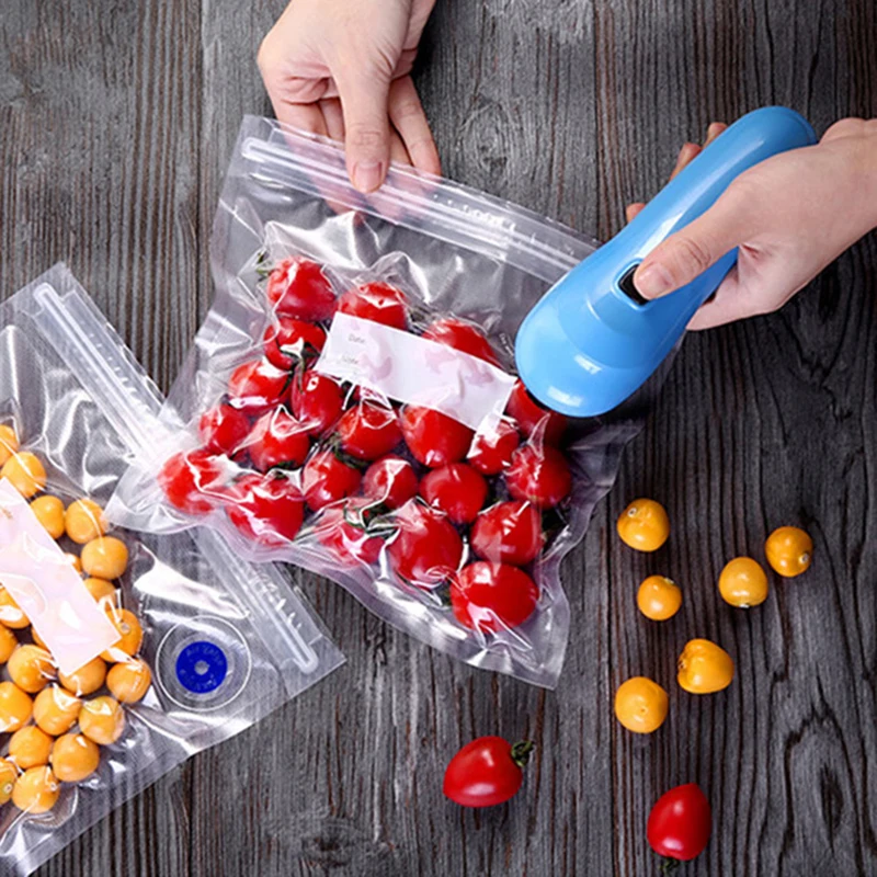 

Handheld Vacuum Sealer Machine With 5 Bags Portable Travel Mini Vacuum Pump Cooker For Sous Precision Cooker