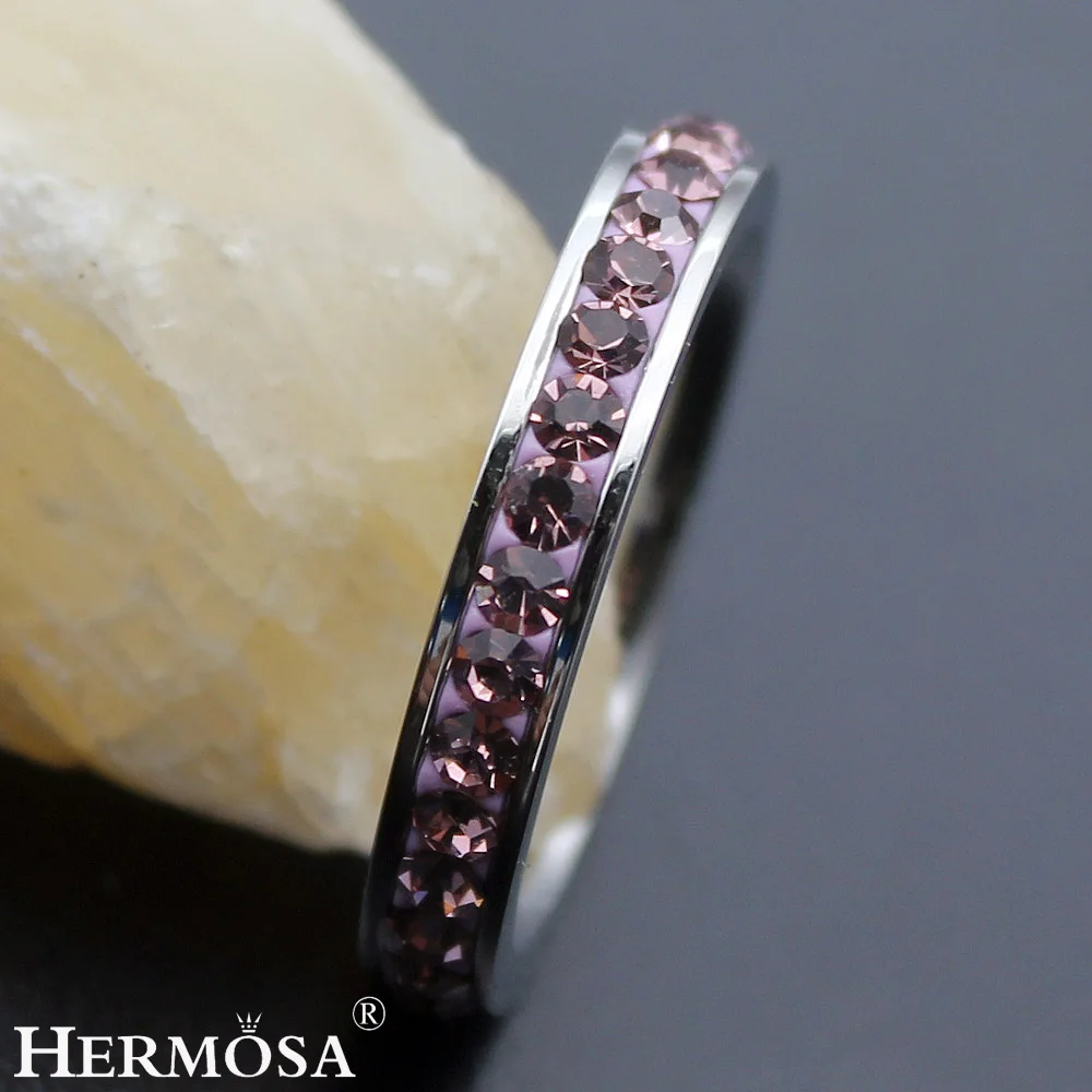 Hermosa Свадебные Круглые мистические розовый кунцит Hermosa ювелирные изделия 925 стерлингового серебра Вечерние кольца для женщин размер 7 #8 # (art.: 7a2c1a6bc) - 7a2c1a6bc