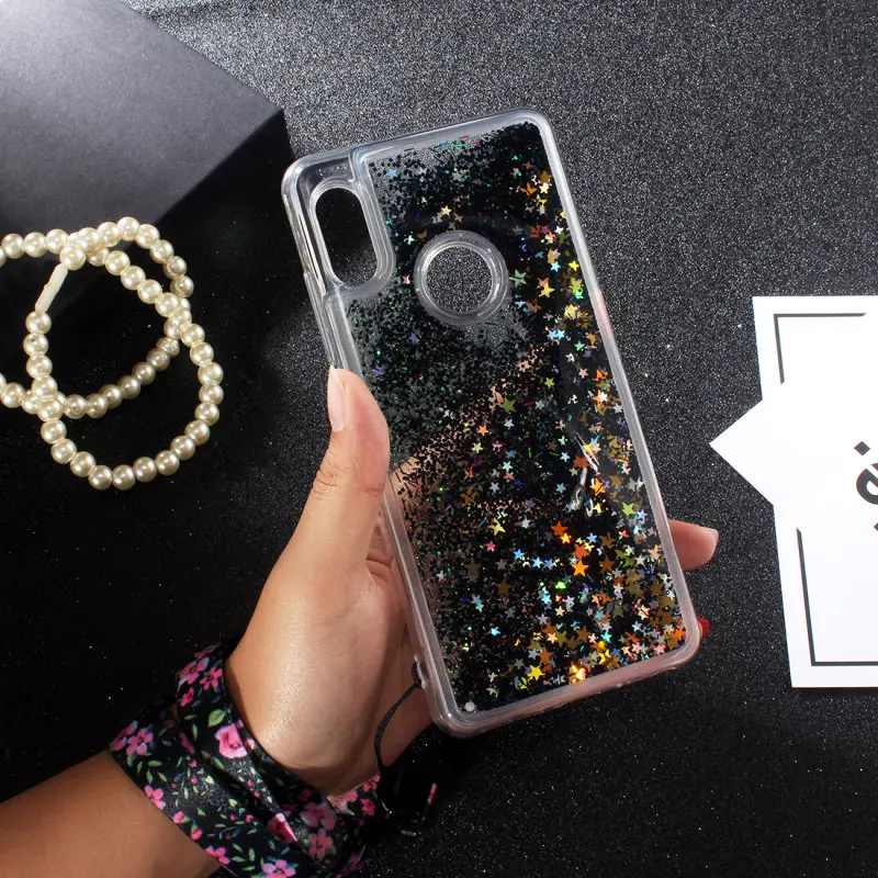 

Coque Honor 8X Cases Glitter Silicone Soft TPU Clear Liquid Phone Case For Huawei Honor 8X Max Back Cover