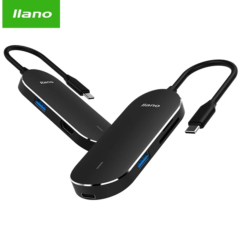 Llano USB-C док-станции все-в-одном концентратор к HDMI Card Reader PD адаптер для MacBook samsung S9/S8/S8