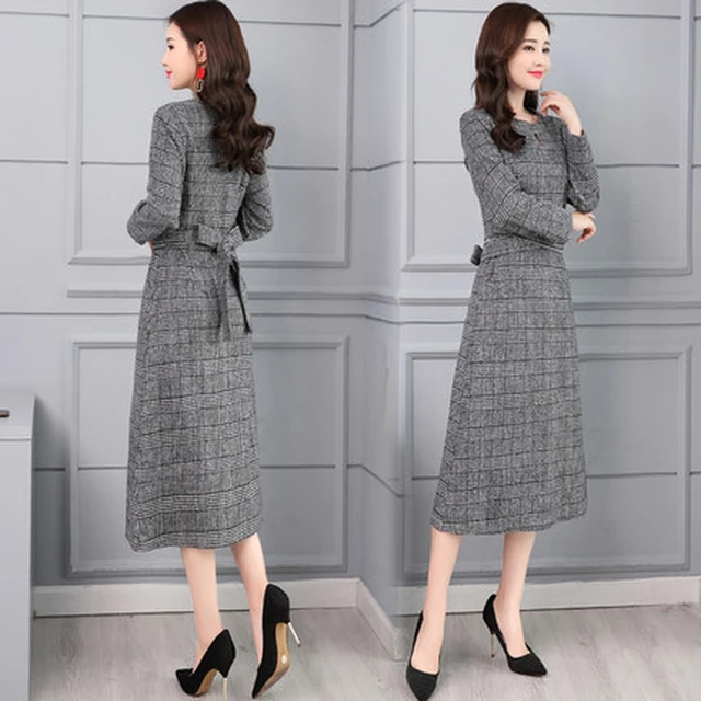 Woolen dress- mi-pati - AKETON