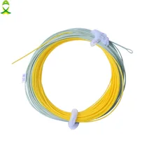 JSM 100FT длина fly line Вес вперед плавающая линия Королевский Зеленый/Золотой Fly рыболовная леска 2 сварные петли WF-(5~ 6) F/F