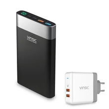 Vinsic 20000mAh Power Bank Quick Charge 3.0 QC 3.0 Dual USB Type-C External Portable Battery Charger For iPhone Xiaomi Sumsung