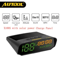AUTOOL X100S HUD Head Up Display GPS Speedometer Car Speed Projector Digital Heads Auto Safe Warning Altitude Diagnostic Tool