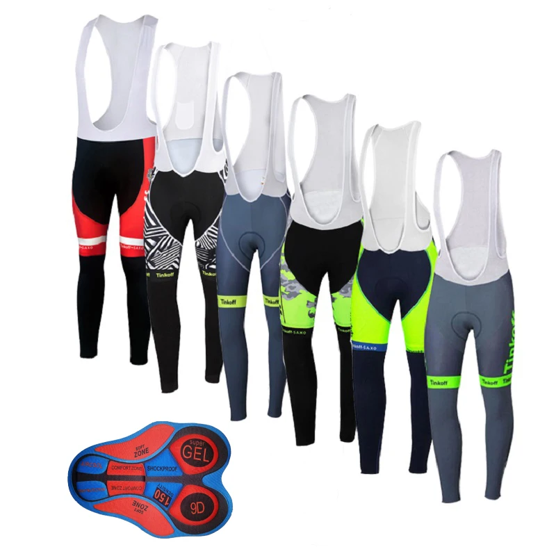 

Tinkoff 2019 pro team men's winter 9D gel pad bib pants cycling clothing ropa ciclismo invierno bicycle mtb bike trouser