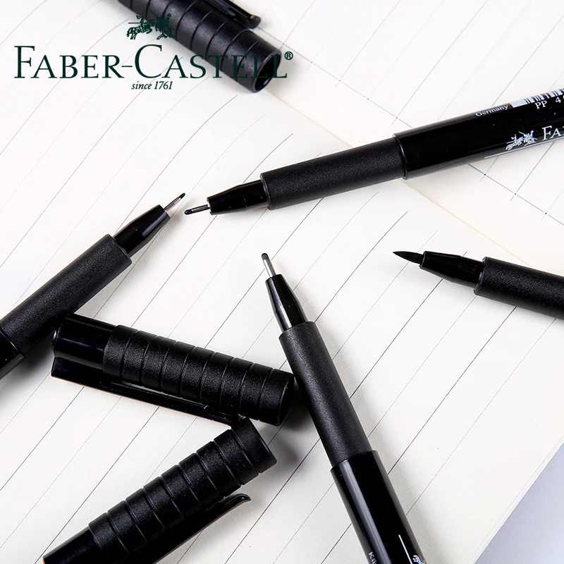 Профессиональные ручки художника Faber Castell PITT Black Fineliner 8 шт. набор индийских чернил кисть Рисование маркером ручки товары для рукоделия 167137