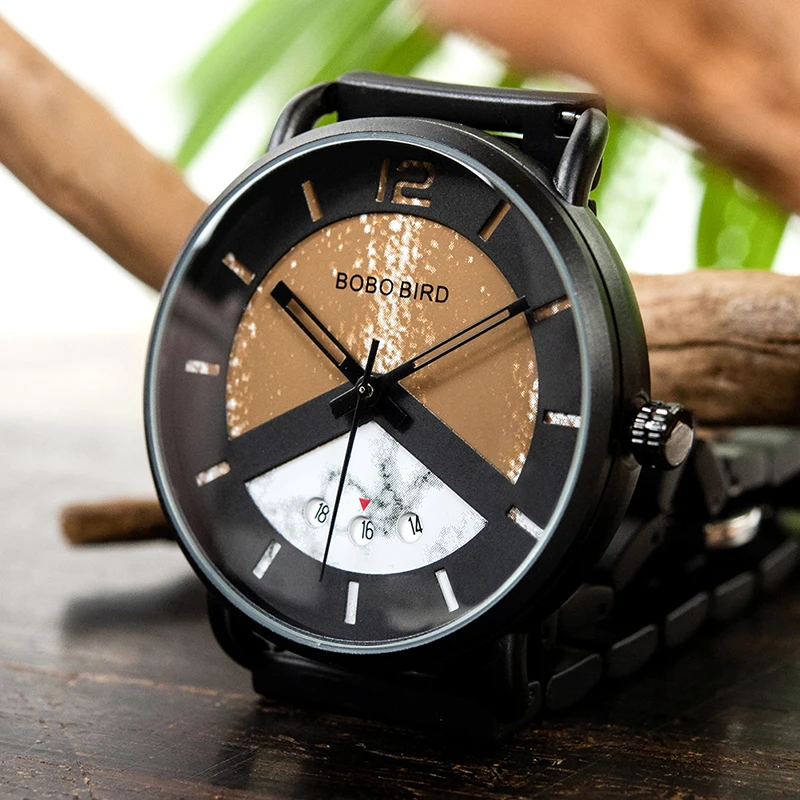 BOBO BIRD Men Watch Auto Date Luxury Wood Chronograph New Design Special Watches Great Gifts Custom Clock Dropshipping C-nR30
