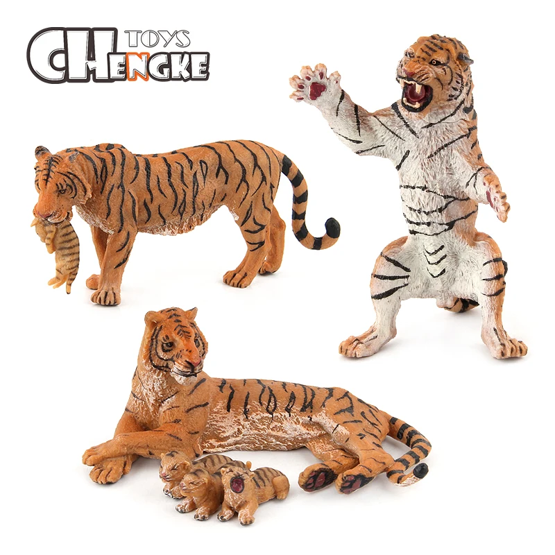 New Plastic Model Kid Learning Toys Fun Educational Toy Tiger Family