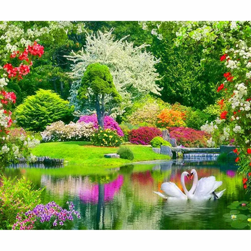 

5D Diamond embroidery Icon DIY Diamond Painting full Rhinestone Needlework Mosaic Flowers Sticker Decorative painting Swan zx
