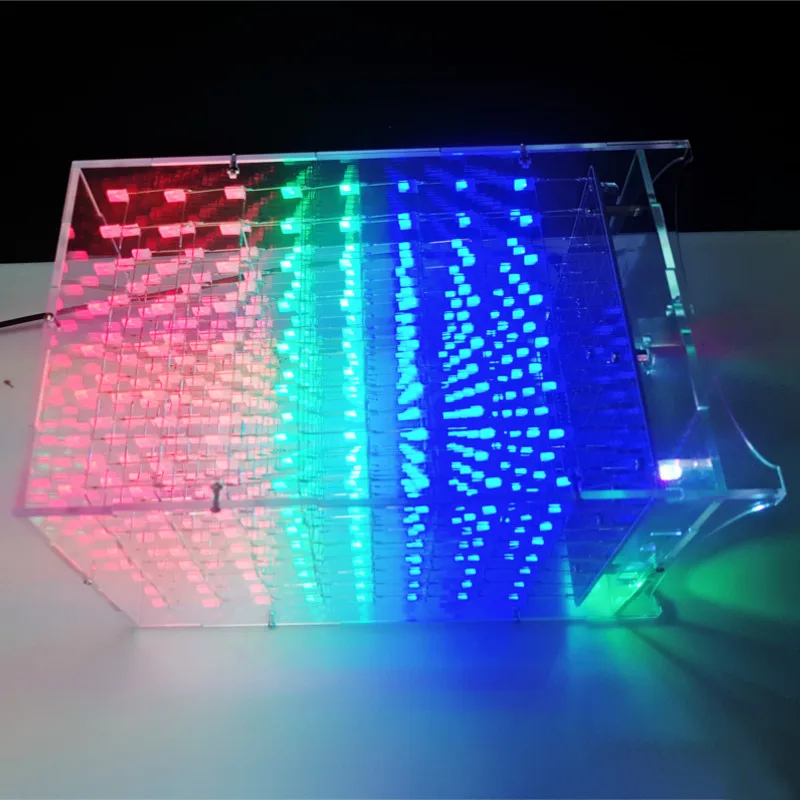 LEORY WIFI APP 8x8x8 светильник Light Cube Kit Красный Синий Зеленый светодиодный MP3 музыкальный