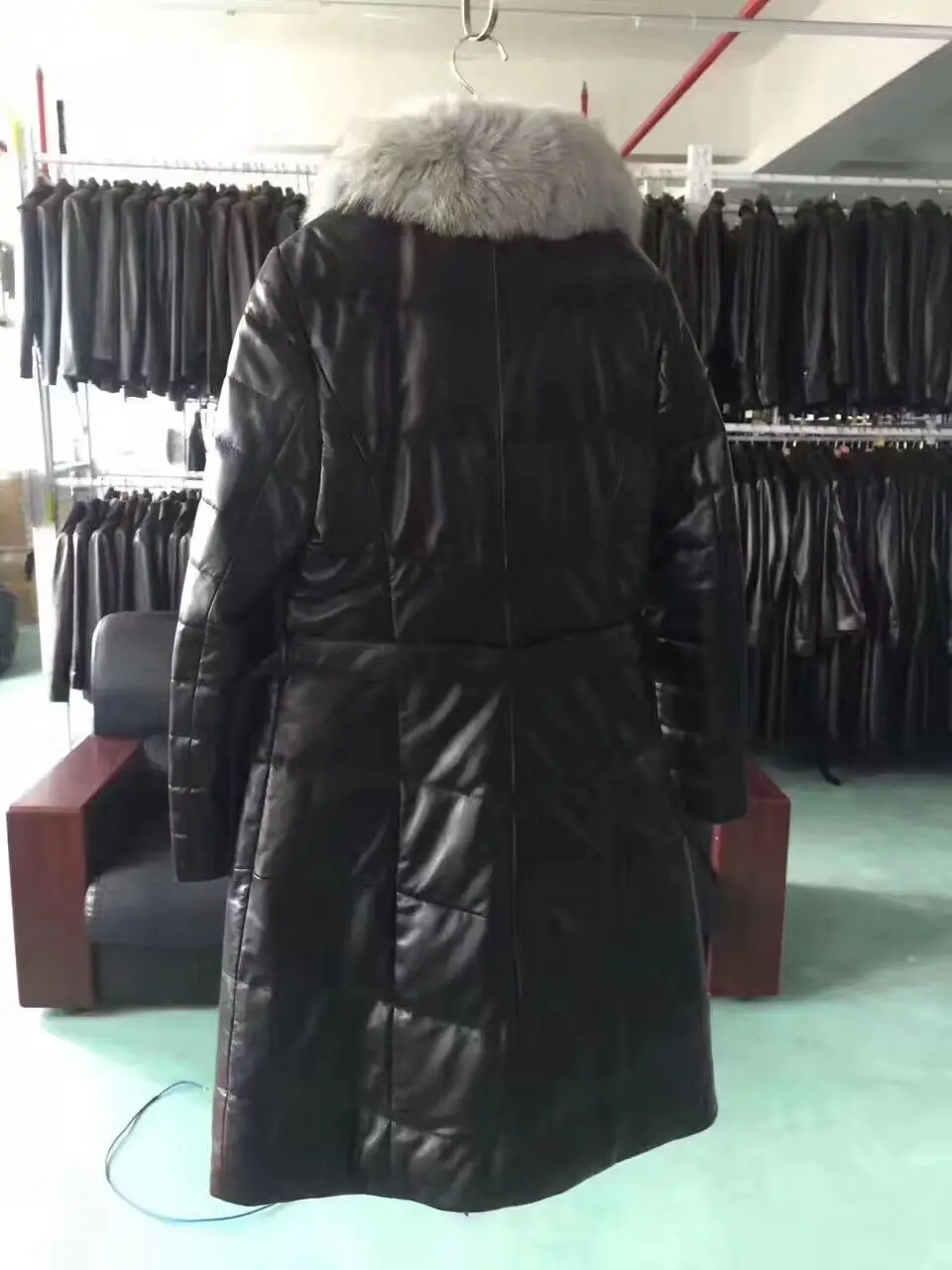 Женский пуховик из натуральной овечьей кожи размера плюс 4XL куртка с воротником