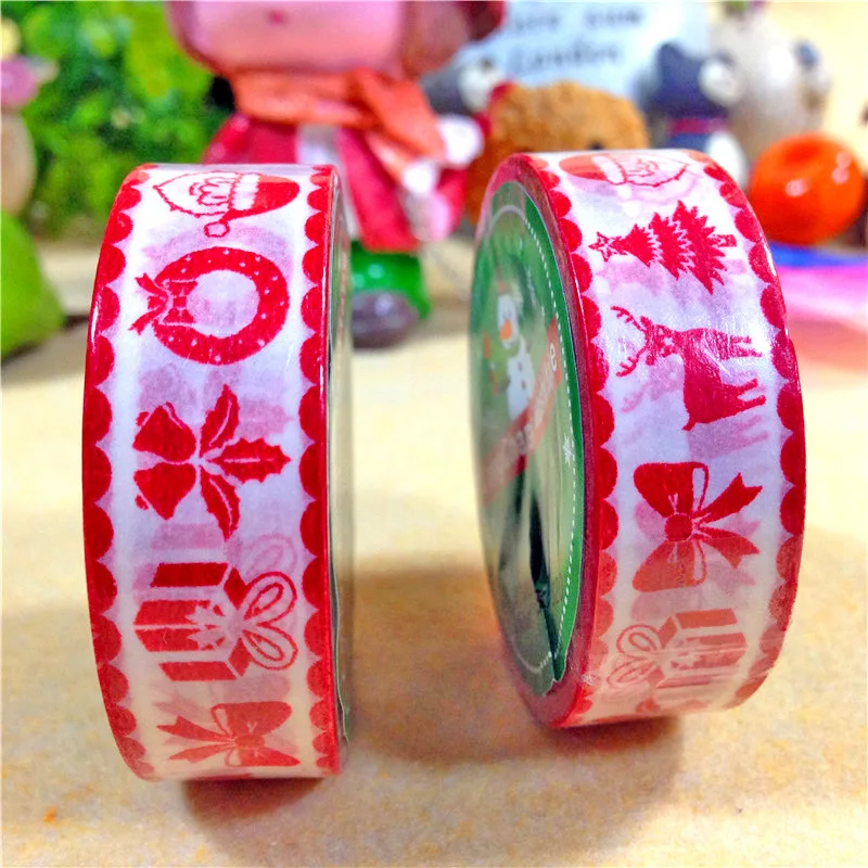1.5cmX10 meter Christmas craft books and paper tap...