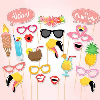 

DIY Summer Party Photo Booth Props Beach Pool Luau Hawaiian Party Decorations Summer Time Tropical Fiesta Party Supplies