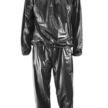 Сверхмощный Фитнес-костюм для похудения, пота, сауны, гимнастический костюм, анти-Рип, черный L-4XL