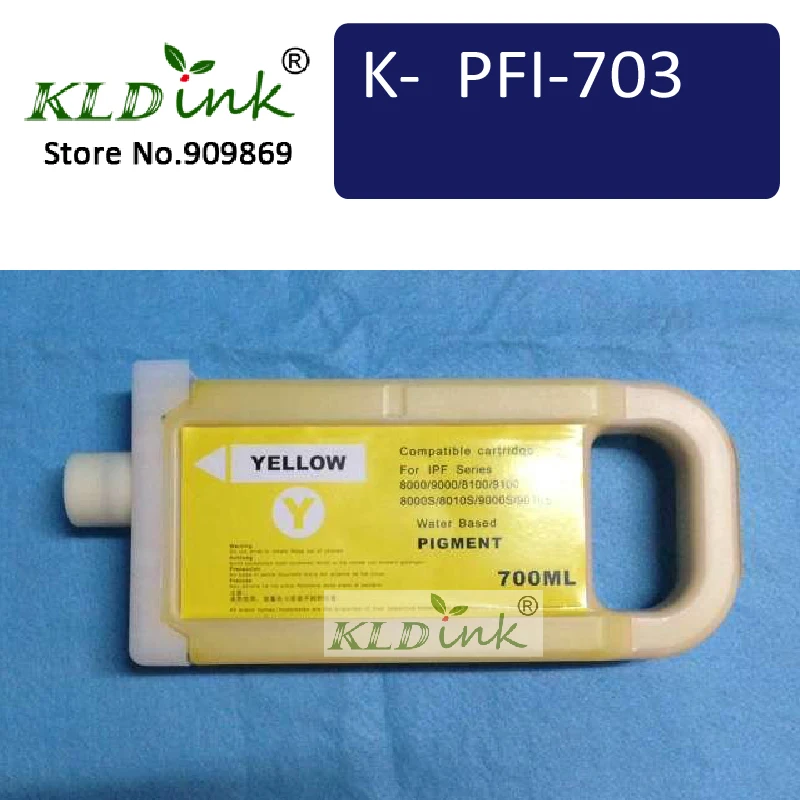 

KLDINK - PFI-703Y Yellow compatible Ink Tank ( PFI-703 2966B001 Ink) for imagePROGRAF ipf815, ipf825, ipf820, ipf810