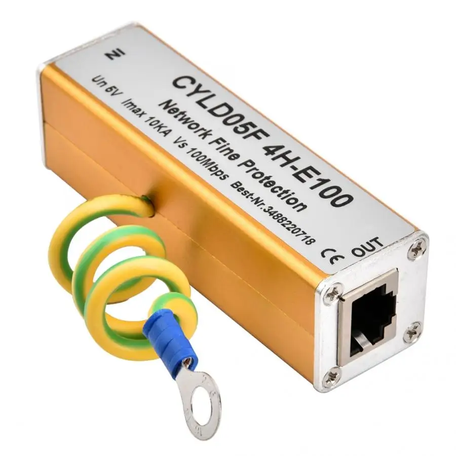 RJ45 RJ11 адаптер Ethernet сетевой стабилизатор перенапряжения гром освещение разрядник защита 5 в