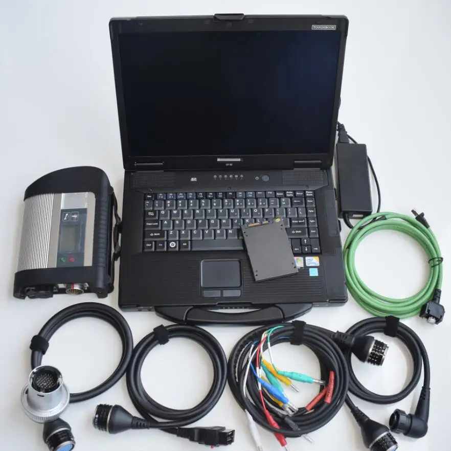 2019 OBD2 сканер MB STAR C4 с Vediamo DTS engineer software SSD в военном ноутбуке CF52 для Mercedes obd