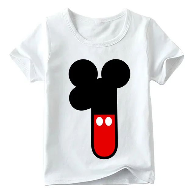 Baby Boys/Girls Happy Birthday Letter Bow Cute Print Clothes Children Funny T shirt,Kids Number 1-9 Birthday Present,ooo2416 White S