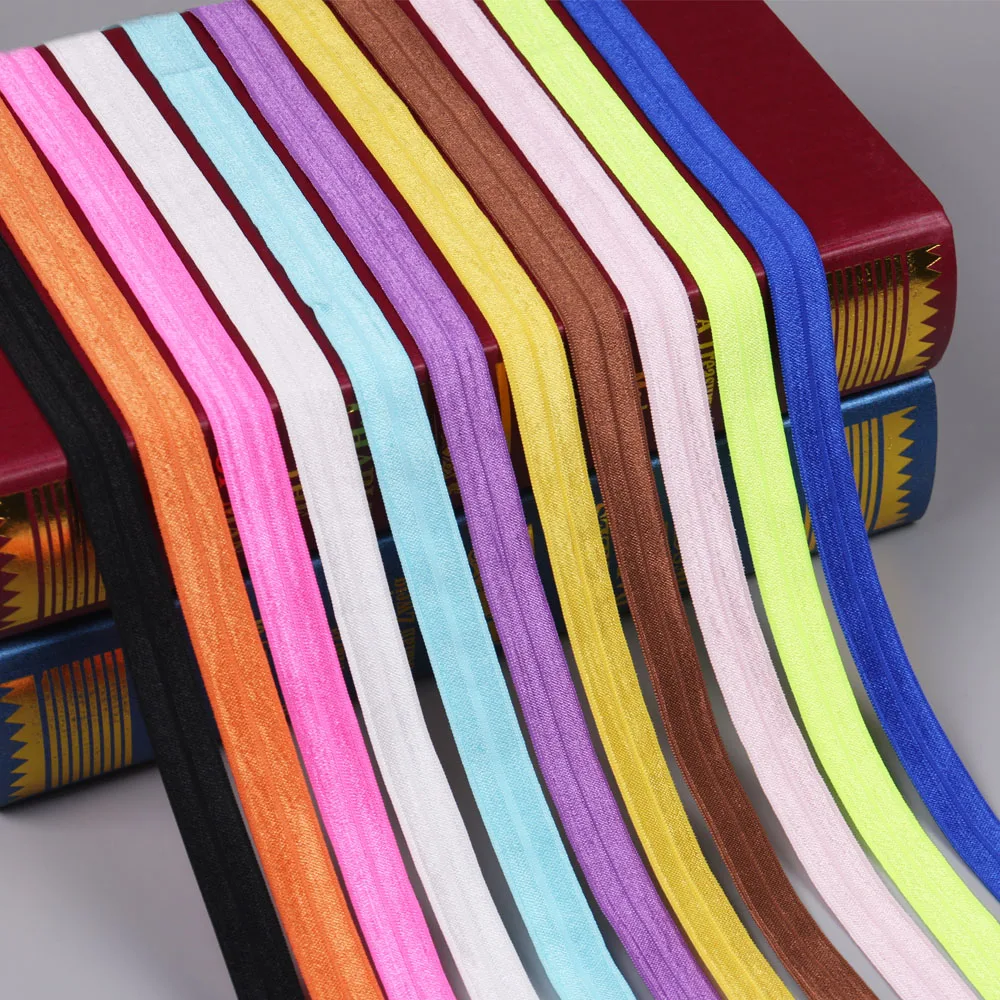 High quality elastic ribbon handmade band colorful 10 yards/lot 15mm